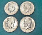 90% Silver 1964 +40% 65/66/67 JFK no mint Kennedy Half Dollar Lot of 4 Brilliant