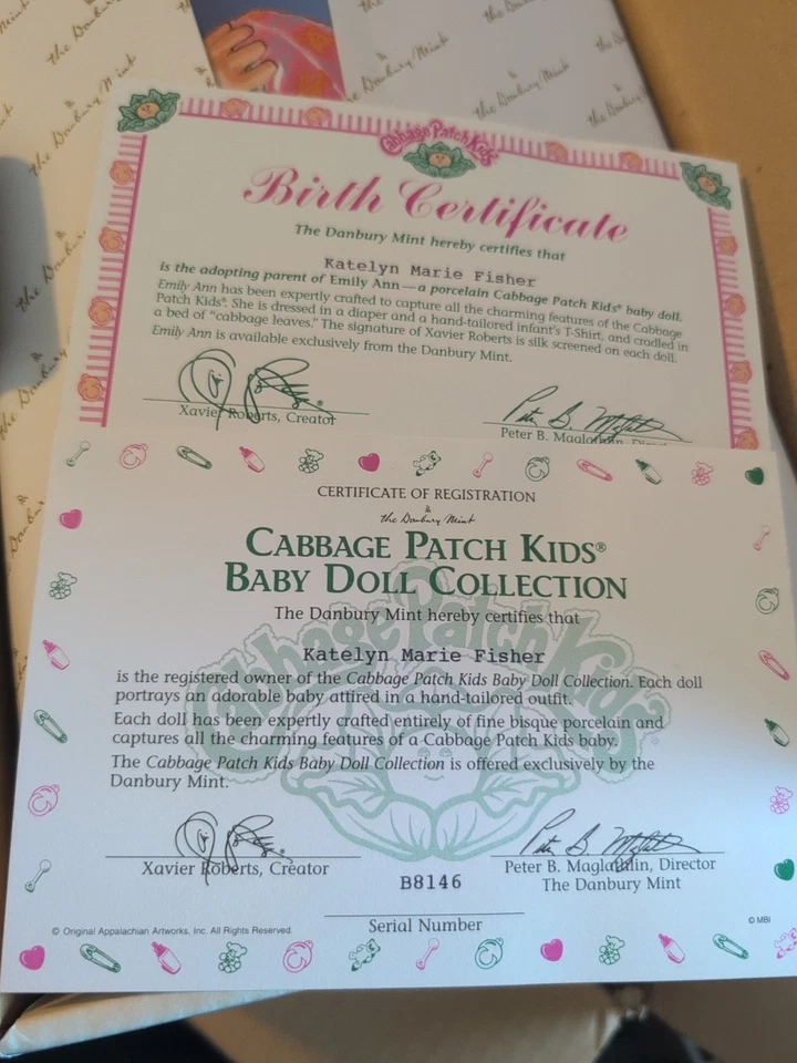 Muñeca parche repollo porcelana Emily Ann con caja **Nueva** Todavía envuelta Foto 3 de 4