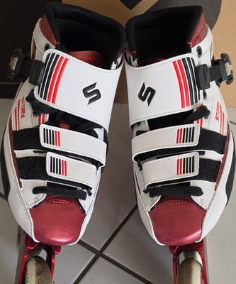 Story Speed Max Speedskates weiß/rot, Inline-Skates, 4 Rollen