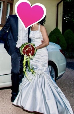  Hochzeitskleid OREA SPOSA in Ivory Weiß mit Strasssteinen  Gr.34 XS  