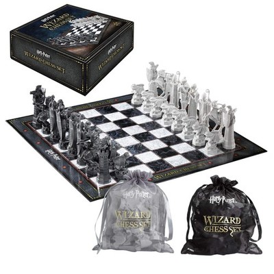 The Noble Collection Harry Potter Wizard Chess Set One Size, Black, White 