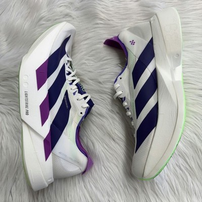 Adidas Adizero Adios Pro 4 White Purple Lime Mens Running JR1656