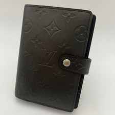 LOUIS VUITTON R20935 Monogram mat Agenda PM Notebook Cover Auth W/Box A214