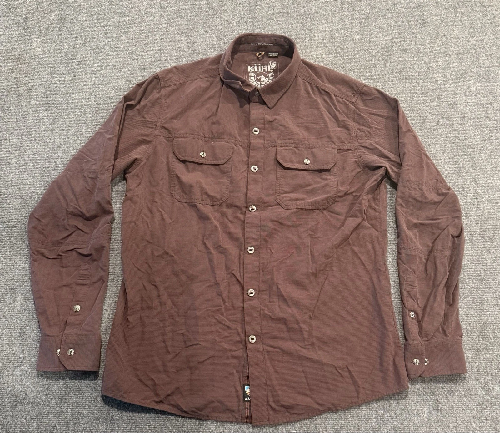 Kuhl 5 Panel Shirt Men’s L Long Sleeve Button Up Trekking Hiking Gorpcore KE1