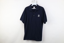 Vintage 90s Mens Medium Faded Old English D Detroit Tigers Baseball Polo Shirt