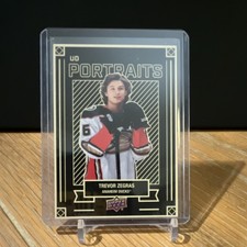Upper Deck 2022-23 Series 1 UD Portraits Trevor Zegras #P-20 Ducks NHL Card