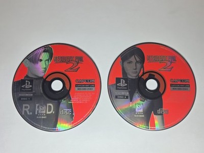 Resident Evil 2 - PlayStation PS1 1998 - Black Label - 2 Disc Set Tested Working