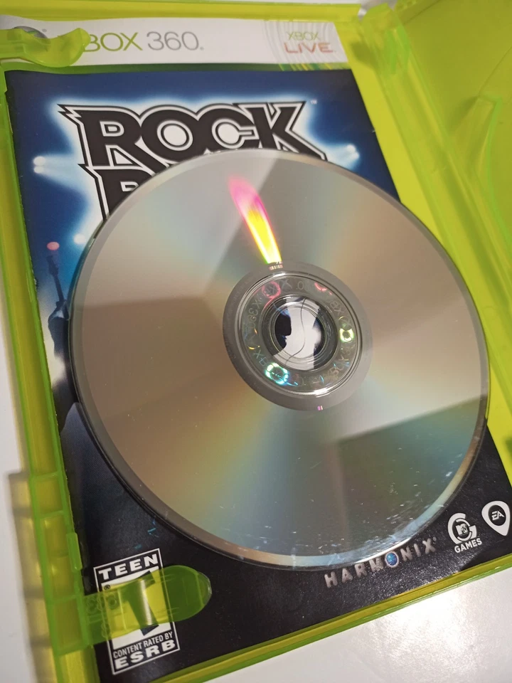 Harmonix Xbox 360 Rock Band Game + Wired Fender Stratocaster Guitar Good - Image 4 of 4