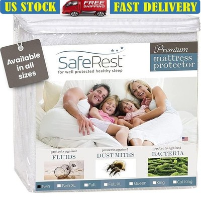 Waterproof Mattress Protector Bed Bug Dust Mite Protection Machine Washable New