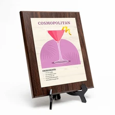 Cosmopolitan Decorative Wall Plaque With Easel Acrylic Stand | Home Decor