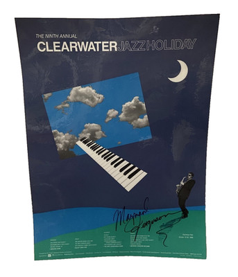 Maynard Ferguson Signed Poster Clearwater Jazz Holiday Vintage