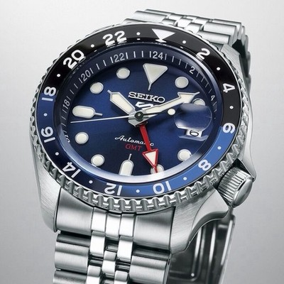 Seiko 5 Sports GMT  Blue Men's Watch Automatic Full Set - SSK003