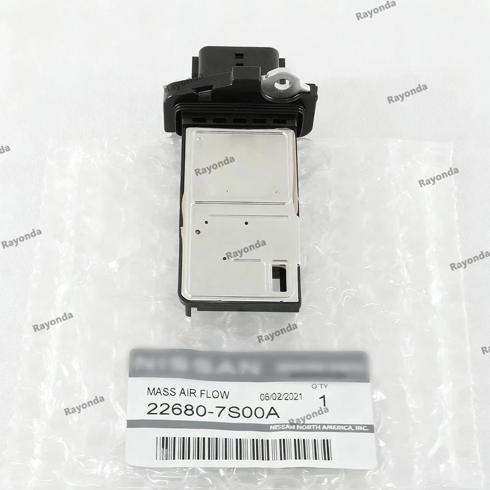 Medidor sensor de flujo de aire másico genuino Nissan Infiniti OEM MAF 22680-7S000 Foto 3 de 3