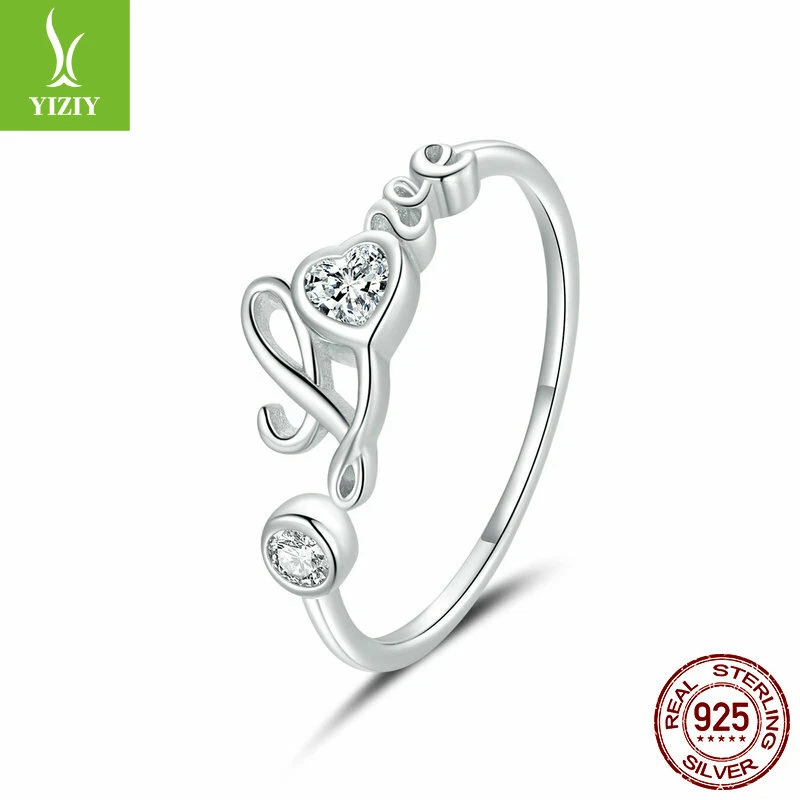 Authentic S925 Sterling Silver European simple design Finger Ring For Women  Girl | eBay