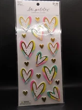 The paper Studio Polka Dot Heart 3D stickers 20pc