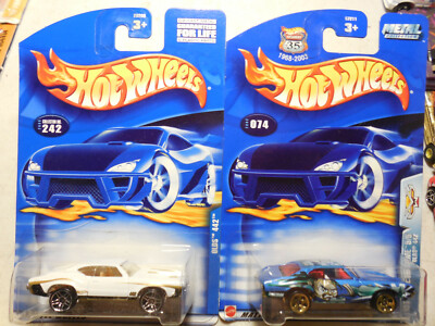 HOT WHEELS OLDS 442 Lot Of 4 SEEIN 3D ANIME MAINLINE GREEN BLUE