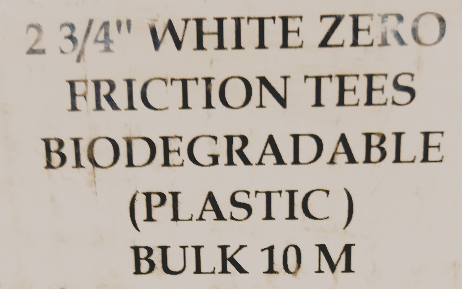 New Zero Friction Biodegradable Plastic 2 3/4" 2.75 *3 Prong* WHITE Golf Tees