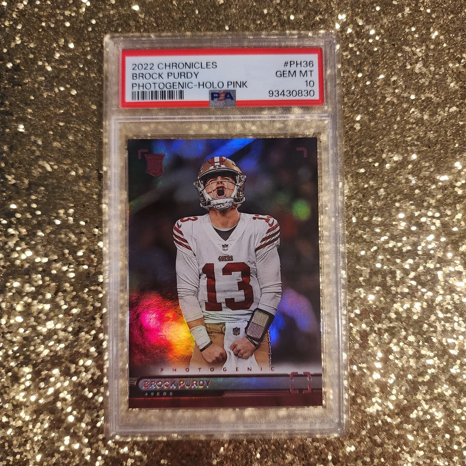 Brock Purdy Panini Chronicles Photogenic #PH36 Holo Pink