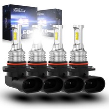 9005 9006 LED Headlight Kit 10000K Combo Bulbs High Low Beam Super Bright White