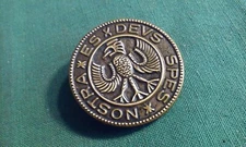 Hessian Soldier Button Es Devs Spes Nostra Teutonic Eagle Military vintage 1½"