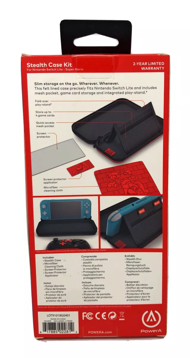 Nintendo Switch Super Mario Bros Stealth Travel Case Kit Brand New