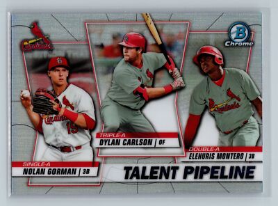 2020 Bowman Talent Pipeline Dylan Carlson Montero Nolan Gorman #TP-STL Cardinals