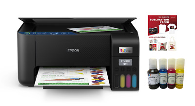 Sublimation Printer ET 2400 Heat Transfer Bundle with Sublimation Ink and Paper