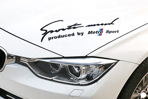 1Pcs Black Sports Mind Motro Sport Car Front Hood PVC Best Sticker Racing Decals - Picture 6 of 12