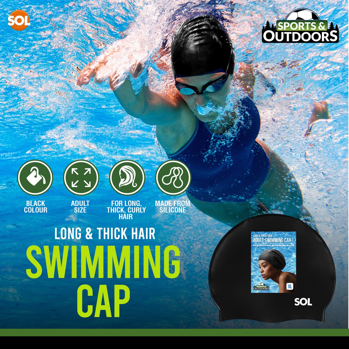 juclise - Silicone Swimming Cap - Prüfengel
