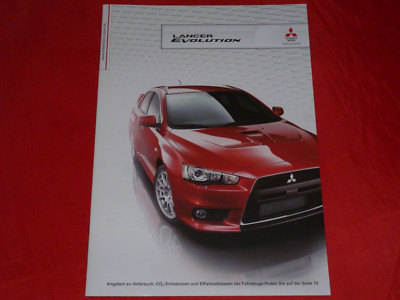 MITSUBISHI Lancer CY0 Evolution X Prospekt Brochure Depliant Folleto von 2012