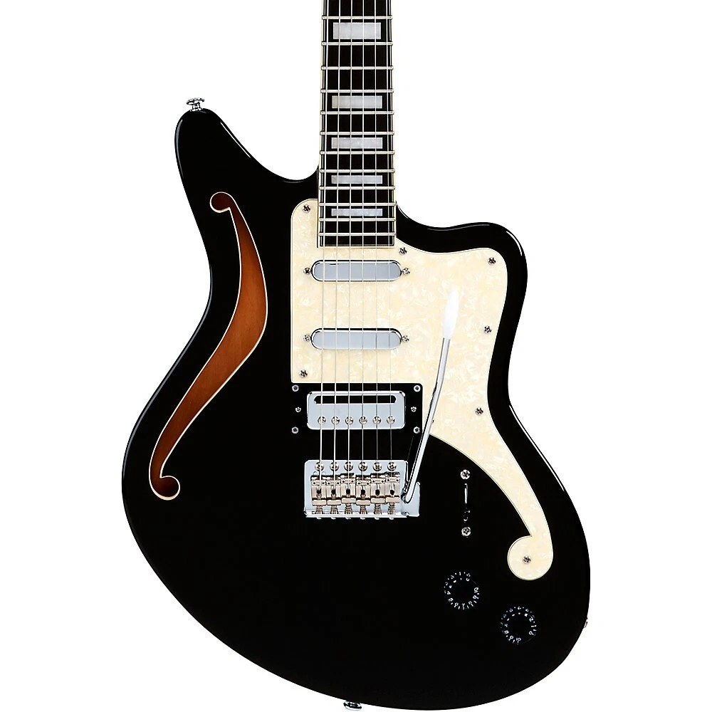 D Angelico Premier Bedford SH LE Guitar with Tremolo Black Flake