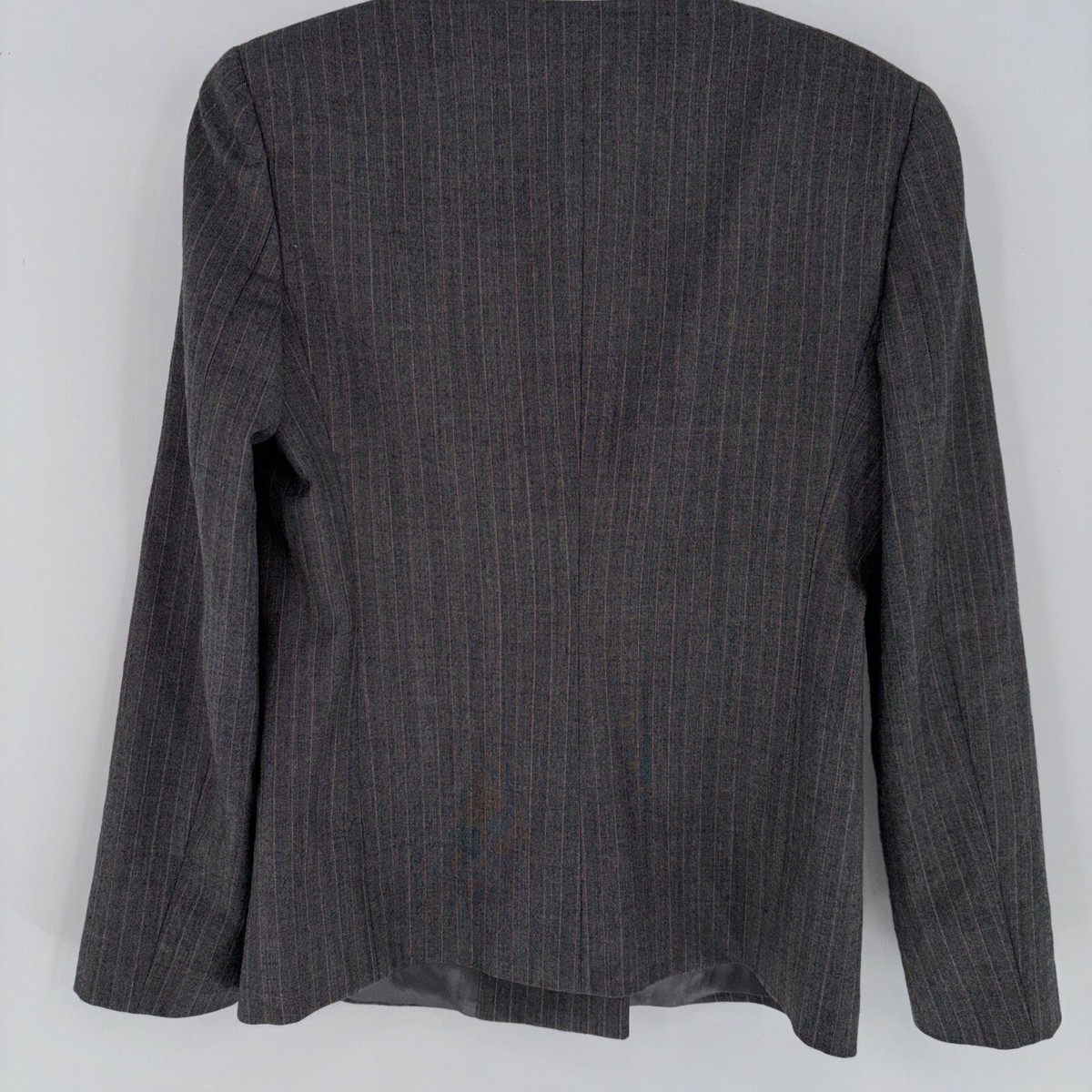 アウターその他 GIORGIO ARMANI Silk blend lined blazer Grigio Giorgio Armani Wool Cashmere Blend Silk Lined Stripe Gray