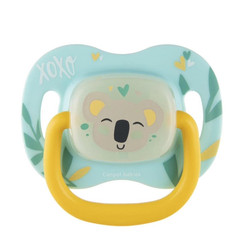 Canpol Babys Silikon Symmetrischer Schnuller 18+m 1 Stück (Exotische Tiere) Koala