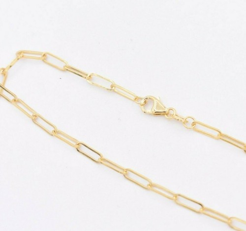 Paperclip Rolo Chain Bracelet 14K Yellow Gold 7" - 第 4/6 張圖片