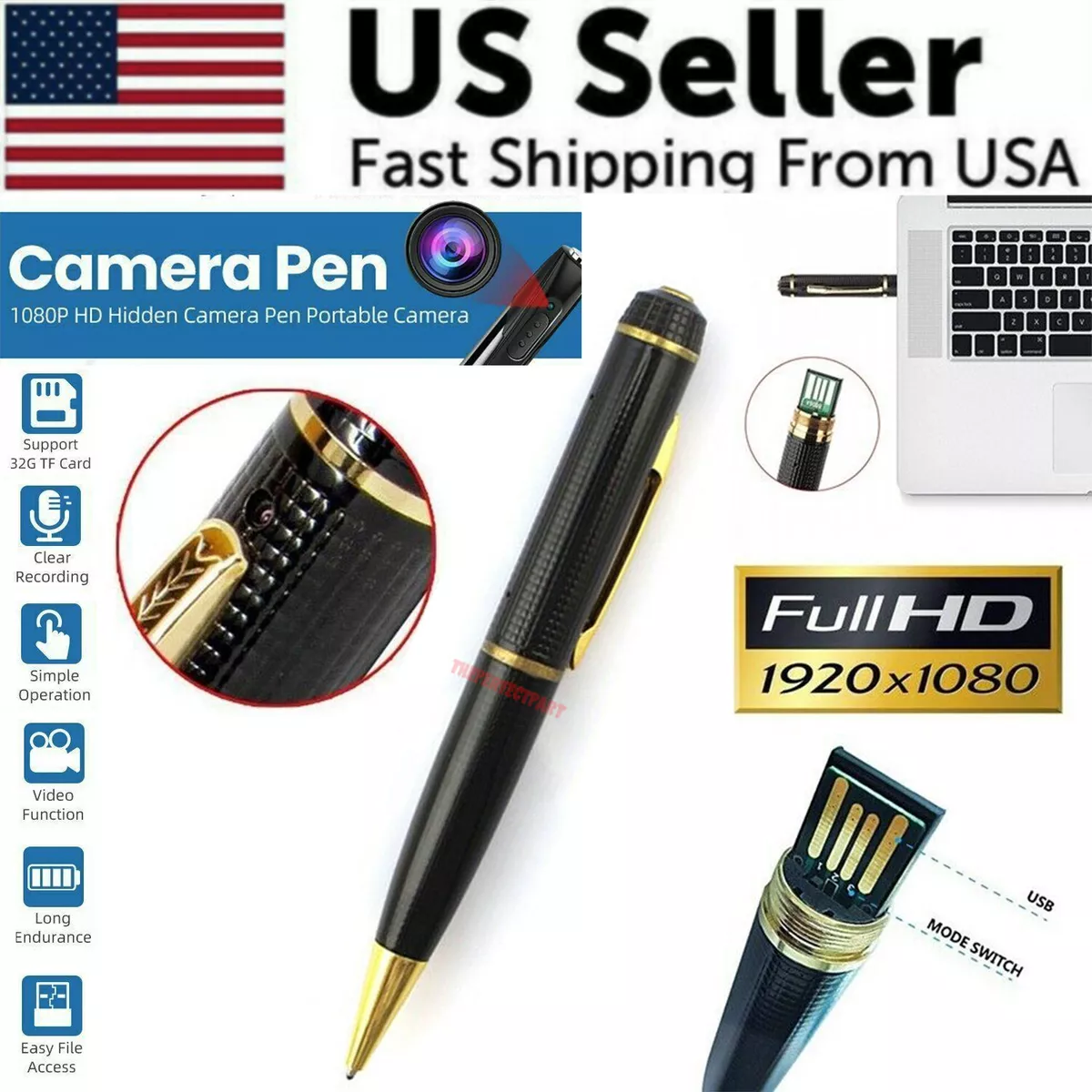 Udover Ulv i fåretøj kontrol 1080P HD Pocket Pen Camera Hidden Cam Mini Body Video Recorder DVR Security USB | eBay Udover Ulv i fåretøj kontrol 1080P HD Pocket Pen Camera Hidden Cam Mini Body Video Recorder DVR Security USB | eBay