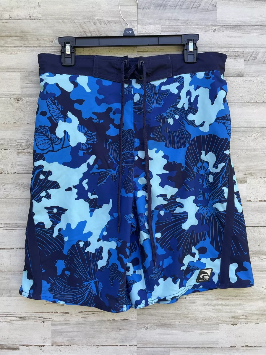 Laguna Men's Multicolor camo style Swim Shorts Suit Size M Lined Beach  summer