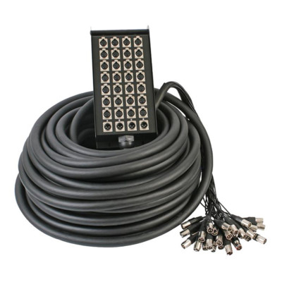 Pulse 32 Way 28/4 XLR Multicore Stage Box 50m Snake Loom Studio Band PA Anlage