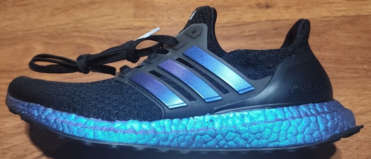 NEW Adidas Ultraboost 20 Running Shoes G55839 Size 7 Black Signal Cyan Adidas UltraBoost 20 Running Shoes G55839  main image 3