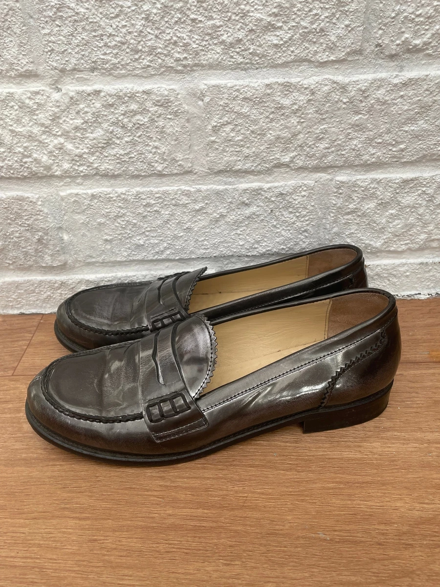 Ladies silver sales leather loafers