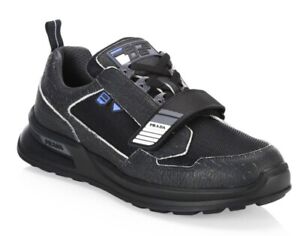 Men's Prada Trek Strap Black Sneakers 