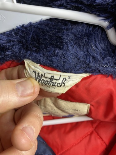 Rare VTG USA Woolrich 1960s Blue Kodiak Parka Genuine Fur S Gorpcore Warm Unique - Picture 8 of 13