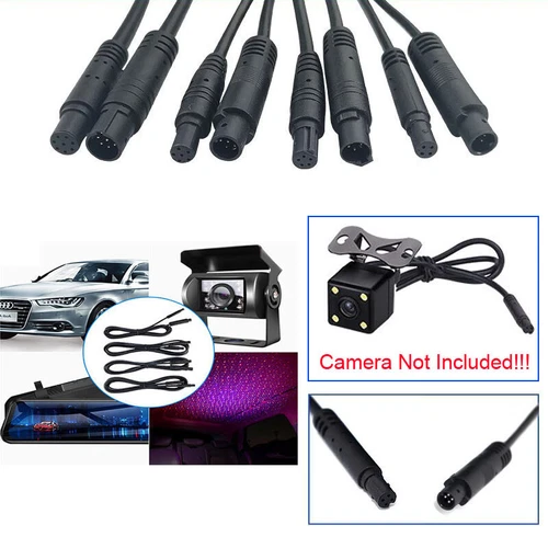 4/5/6/8Pin Backup Camera Extension - Universal Rear View Extension Wire for Cars