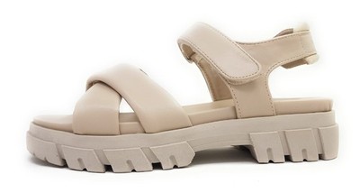 Tom Tailor  Damenschuhe Flach Sandalette Beige Freizeit
