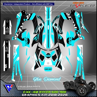 Can Am RYKER 600 900 Grafik Kit 2018 2019 2020 2026 Aufkleber Decals ATV UTV MX