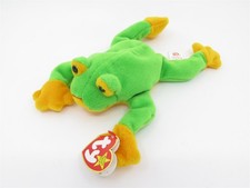 Ty Beanie Baby SMOOCHY Frog Rare Tag Retired PVC Pellets 10-1-1997