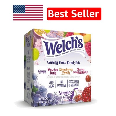 Grape, Strawberry Peach & More - Welch's Singles To Go - Sugar-Free Variety Pack