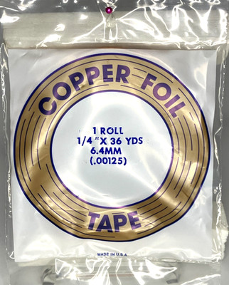 Tiffanytechnik    EDCO - Kupferfolie 1/4'' kupfer  6,4 mm  36 YDS  ca. 33 Meter