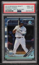 2019 Bowman Draft Chrome Sky Blue Refractor Moises Gomez PSA 10 GEM MT 02au