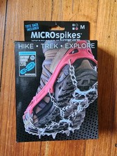 NEW Kahtoola MICROspikes Traction Footwear Chains Snow NEW BLACK Size MEDIUM