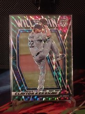 2021 Panini Mosaic - Will to Win Clayton Kershaw #WTW5 Green Mosaic Prizm